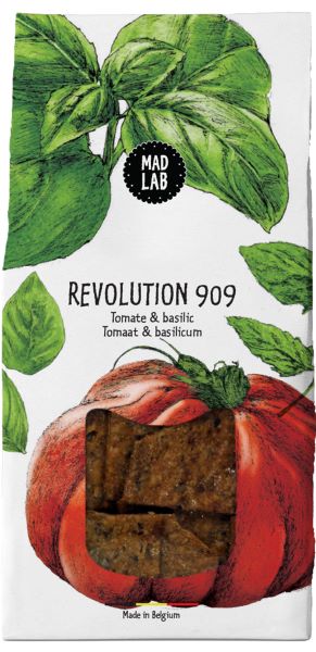 Mad Lab- Basil and Sicilian Sun-Dried Tomato Crackers 110g