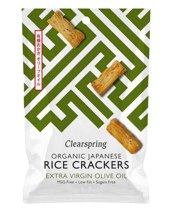 Clearspring Japanese Rice Crackers- Extra Virgin Olive Oil 50g