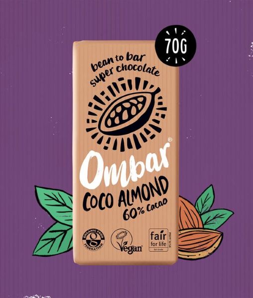 Ombar 60% Cacao Coco Almond 70g