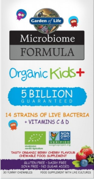 Garden of Life- Microbiome Organic Kids+ 30Tabs