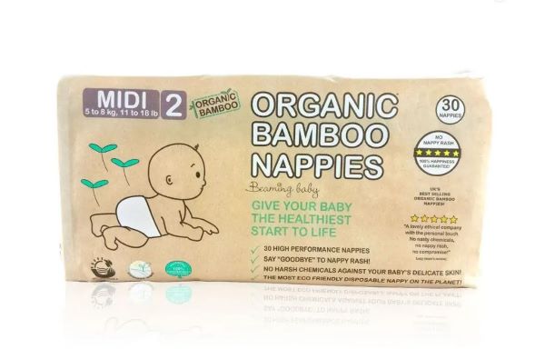 Beaming Baby- Organic Bamboo Nappies Size 2 x30