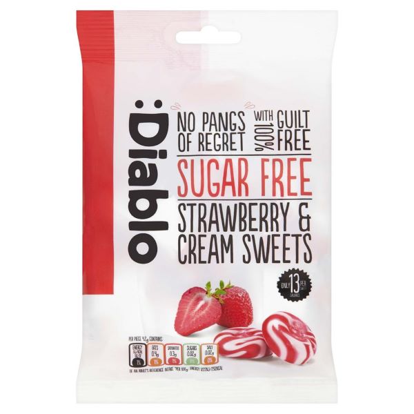 Diablo Strawberry & Cream Sweets Bag 75g