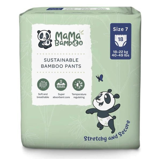 Mama Bamboo Eco Pull-Up Nappy Pants - Size 7+
