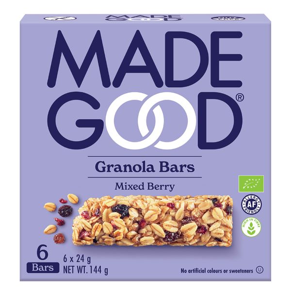 MadeGood Granola Bar Mixed Berry 6 x 24g Multipack
