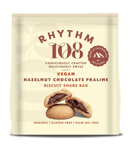 Rhythm 108 Biscuit Bag- Vegan Hazelnut Chocolate Praline 135g