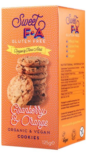 Sweet FA Cookies- Cranberry & Orange 125g