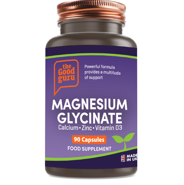 The Good Guru Magnesium Glycinate + Calcium, Zinc, Vitamin B6 - 90 Capsules