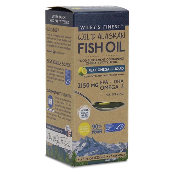Load image into Gallery viewer, Wiley&amp;#39;s Finest, Wild Alaskan Fish Oil- 125ml
