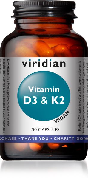 Viridian Vitamin D3 & K2 90 Caps