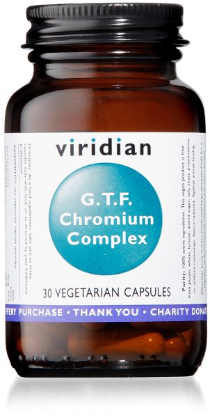 Viridian GTF Chromium 200ug Complex 30 Caps