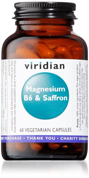 Viridian Magnesium, B6 and Saffron 60 Caps