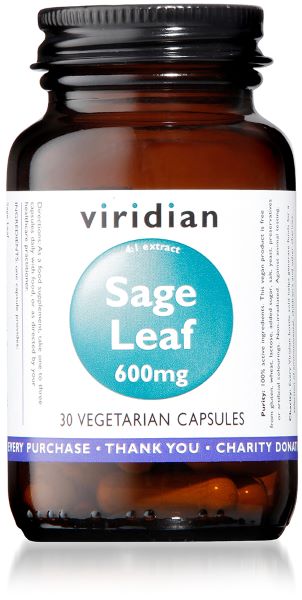 Viridian Sage Extract 600mg 30 Caps