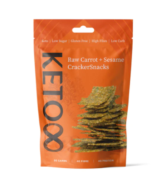 8Foods Keto Raw Carrot & Sesame Crackers 35g