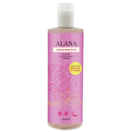 Alana Body Wash- Pink Rose & Vanilla 400ml