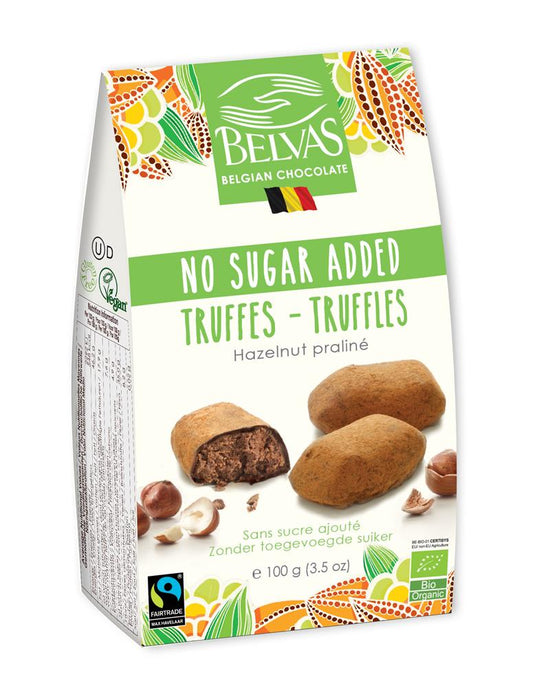 Belvas No Added Sugar Hazelnut Truffles 100g