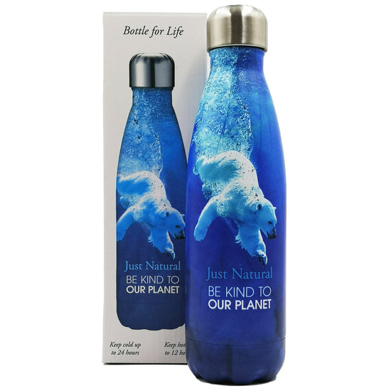 Just Natural Stainless Steel Drink Bottle 500ml