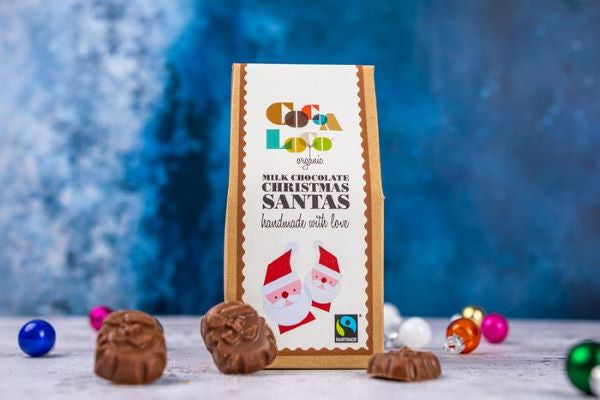 Cocoa Loco Milk Chocolate Santas 100g
