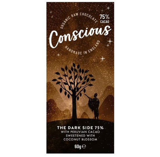 Load image into Gallery viewer, Conscious Chocolate The Dark Side 75% 60g

