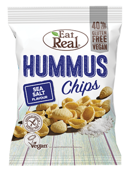 Load image into Gallery viewer, Eat Real Hummus Chips- Sea Salt 45g
