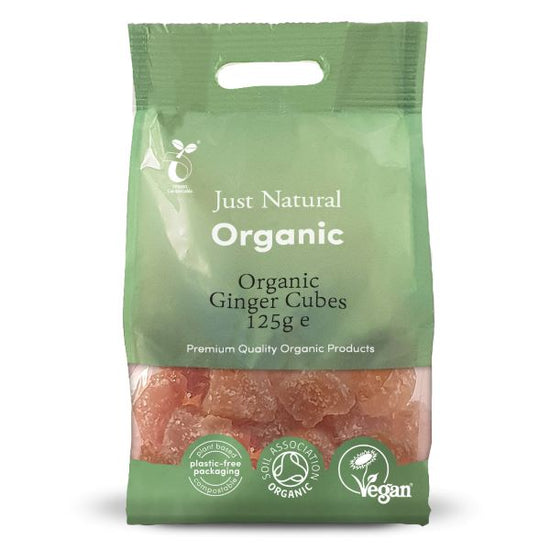 Just Natural Ginger- Candied Cubes 125g