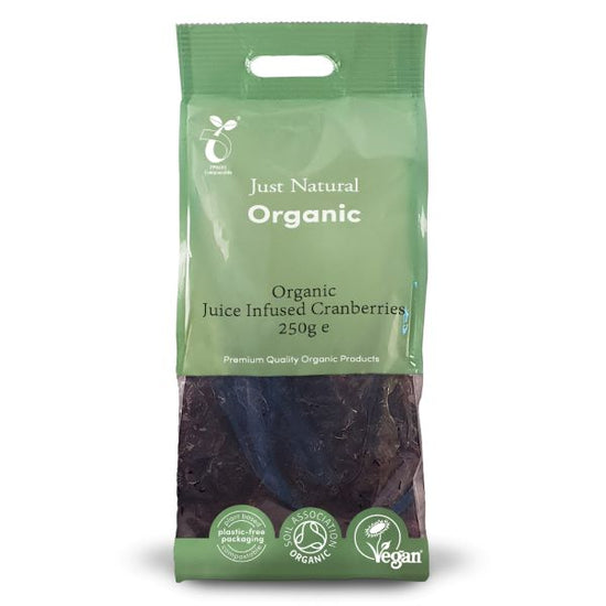 Just Natural Juice Infused Cranberries 250g