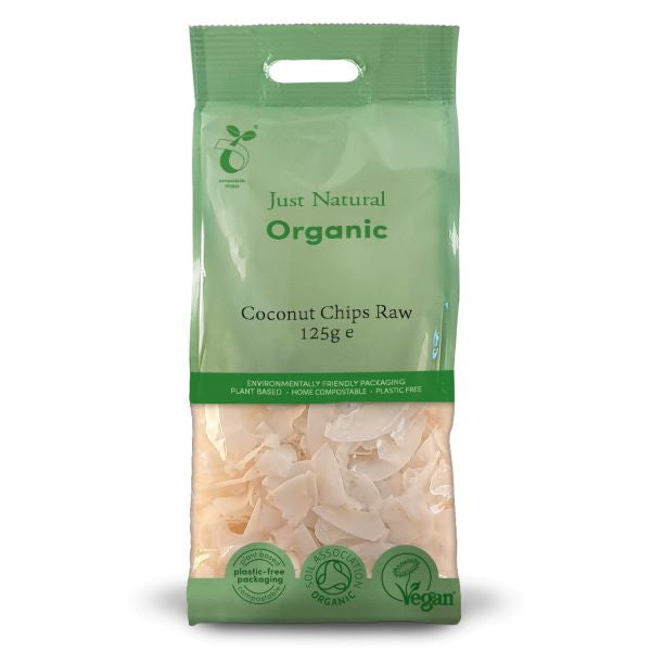 Just Natural Coconut Chips- Raw 125g