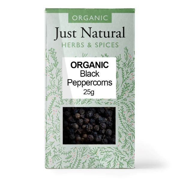 Just Natural Black Peppercorns 25g