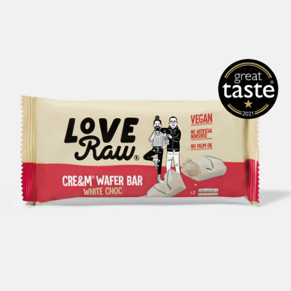 Load image into Gallery viewer, Love Raw White Choc Wafer Bar 42g
