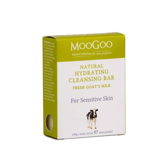 Load image into Gallery viewer, MooGoo Natural Hydrating Cleansing Bar- Goat&amp;#39;s Milk 130g
