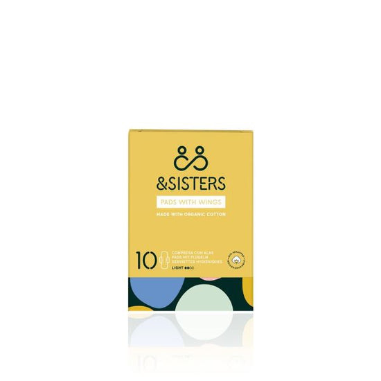 &Sisters 100% Organic Cotton Pads- Light x10