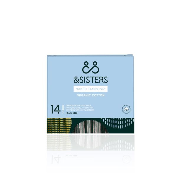 &Sisters 100% Organic Naked Tampons- Medium x14