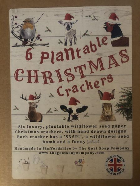 The Goat Soap Co' Plantable Seed Christmas Crackers x6