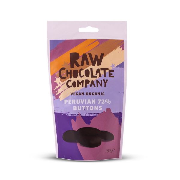 Load image into Gallery viewer, The Raw Choc Co- Peruvian 72% Buttons 150g
