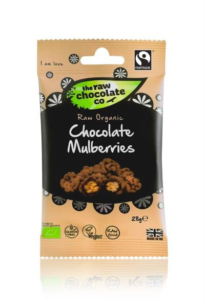 The Raw Chocolate Co. Chocolate Mulberries 28g