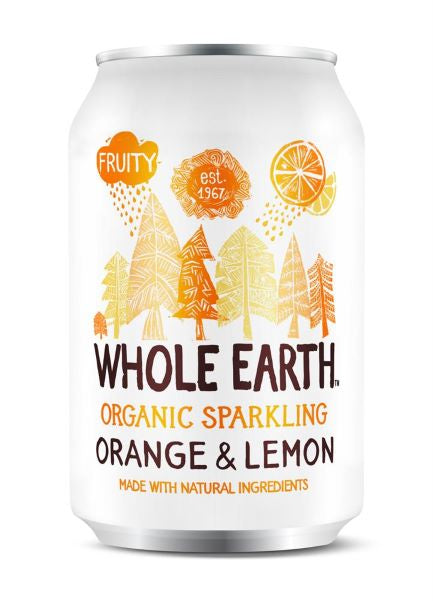 Whole Earth Sparkling Orange & Lemon 330ml