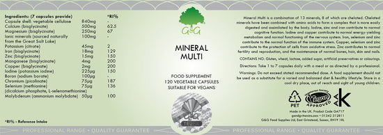 G&G Mineral Multi - 120 Capsules