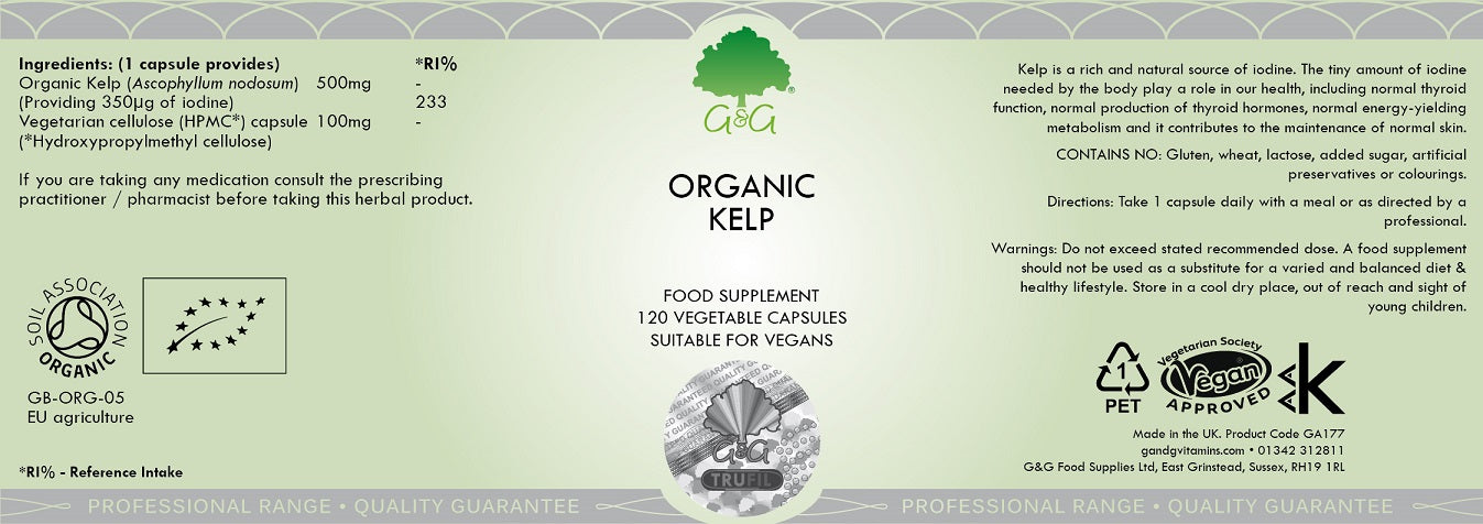 G&G Organic Kelp 500mg - 120 Capsules